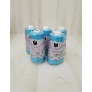 Lot of 5 Coats Surelock Overlock Thread 3,000yd-Rocket Blue 1 is damaged